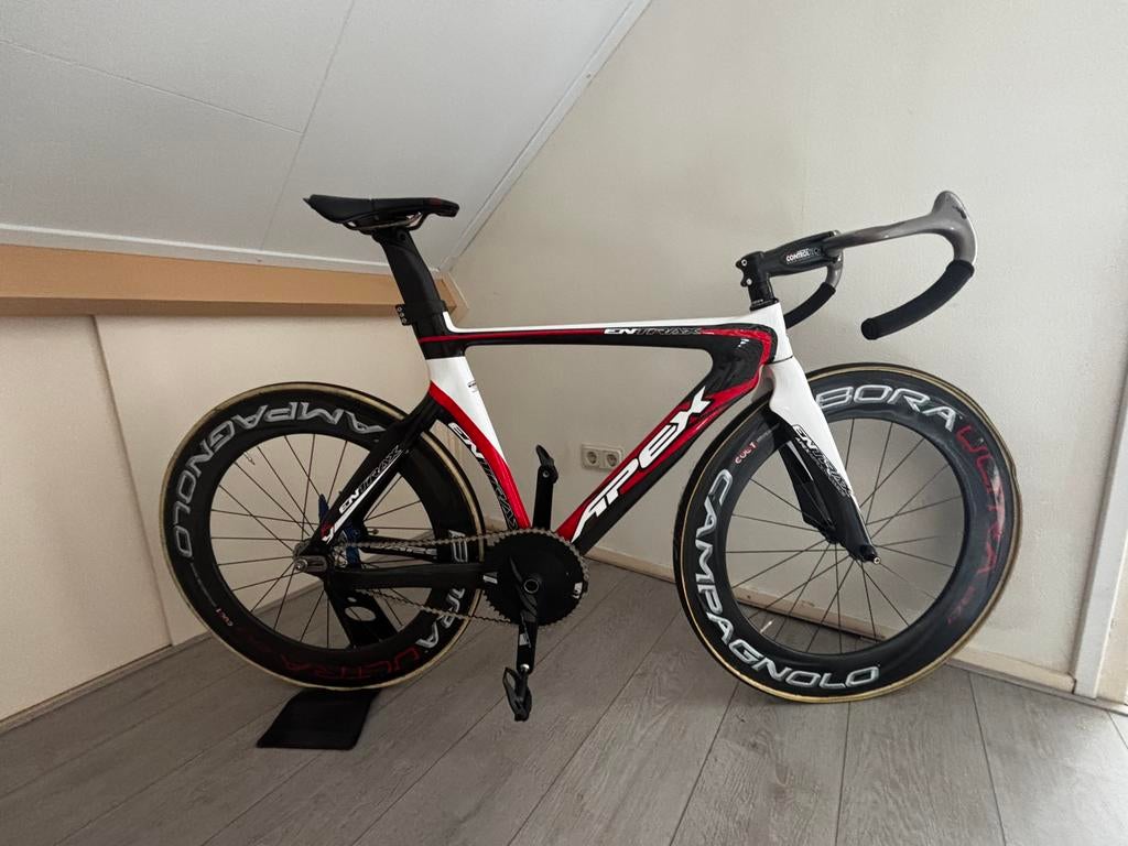 Baan/piste fiets - Maat 51 - Carbon, Overige merken, Minder dan 10 versnellingen, Carbon, Heren