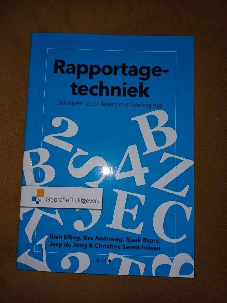 Rapportage-techniek, Jaap de Jong, NIEUW, Boeken, Studieboeken en Cursussen, Nieuw, HBO, Ophalen of Verzenden
