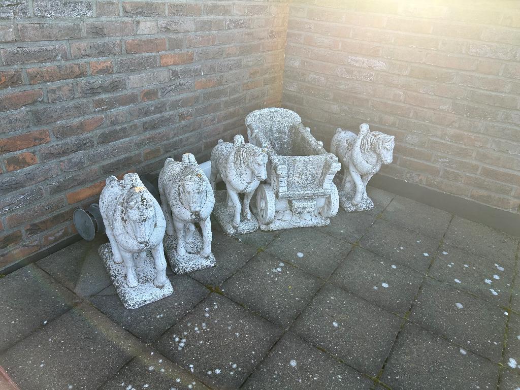 Betonnen beelden, Tuin en Terras, Tuinbeelden, Ophalen, Gebruikt, Beton, Dierenbeeld