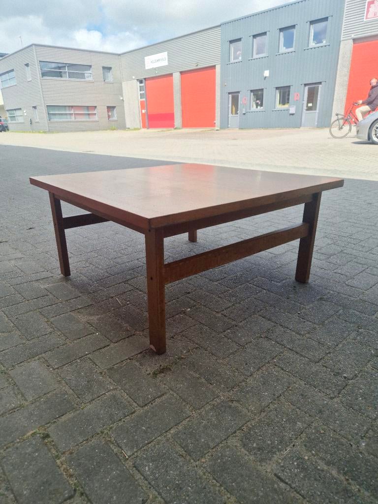 Deens vintage salon tafel, 100 tot 150 cm, Minder dan 50 cm, Rechthoekig, 50 tot 100 cm