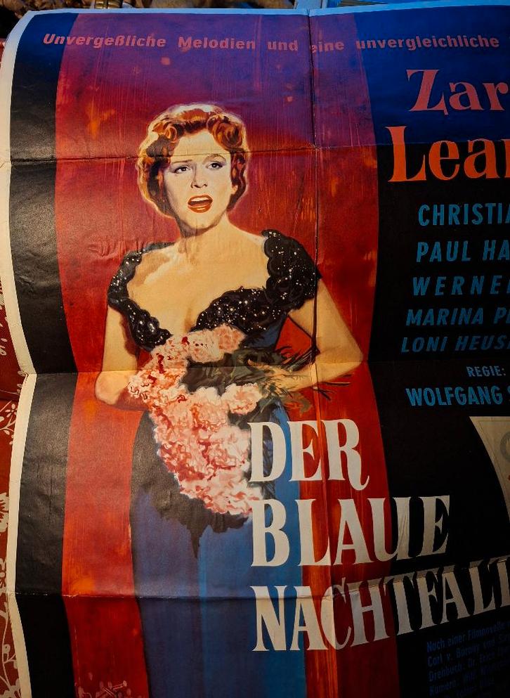 Oude filmposter der blaue nachfalter van Zarah Leander, Verzamelen, Muziek, Artiesten en Beroemdheden, Gebruikt, Poster, Artwork of Schilderij