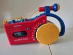 Vintage "My First Sony"casetterecorder/radio met microfoon, Verzenden