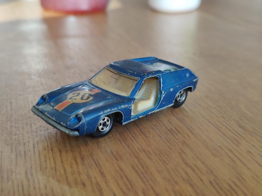 Matchbox Lotus Europa BLAUW, Ophalen of Verzenden, Zo goed als nieuw, Auto