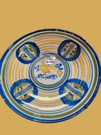 Vintage Handgeschilderd Keramiek Sierbord met Vogelmotief, Ophalen