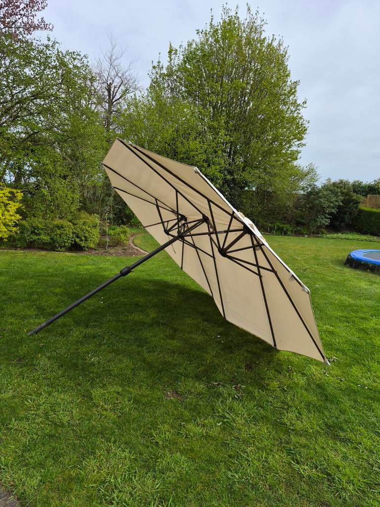 Dubbele parasol, Tuin en Terras, Parasols, Ophalen, Gebruikt, Zweefparasol