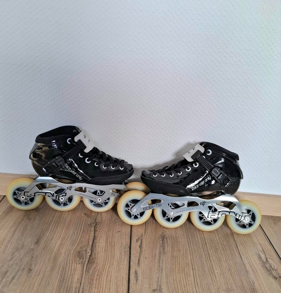 Powerslide Aega Racing skeelers maat 35, Sport en Fitness, Skeelers, Ophalen of Verzenden, Zo goed als nieuw, Inline skates 4 wielen