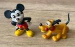 Mickey Mouse en Goofy poppetje figuurtje Bully 1984, Ophalen of Verzenden, Mickey Mouse, Zo goed als nieuw, Beeldje of Figuurtje