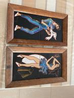 2 wandborden met tegels, Paul Corriger, Antiek en Kunst, Ophalen of Verzenden