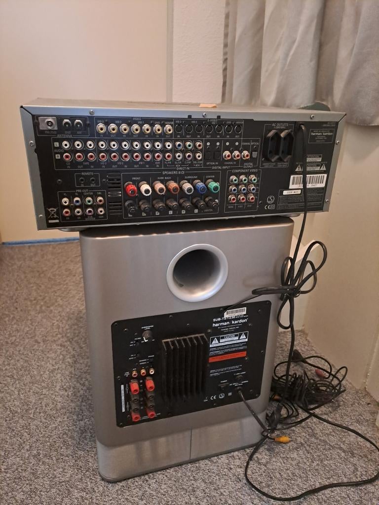 Harman Kardon AVR 135 Receiver met Subwoofer, 120 watt of meer, Ophalen, Overige merken, Gebruikt