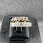 Gouden ring | 14K | 5,41gr | rijring bicolor | 404081, Ophalen of Verzenden, Zo goed als nieuw, 17 tot 18, Dame