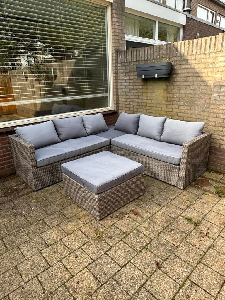 Tuinset loungebank - gebruikt, Ophalen, Gebruikt, 6 zitplaatsen, Loungeset