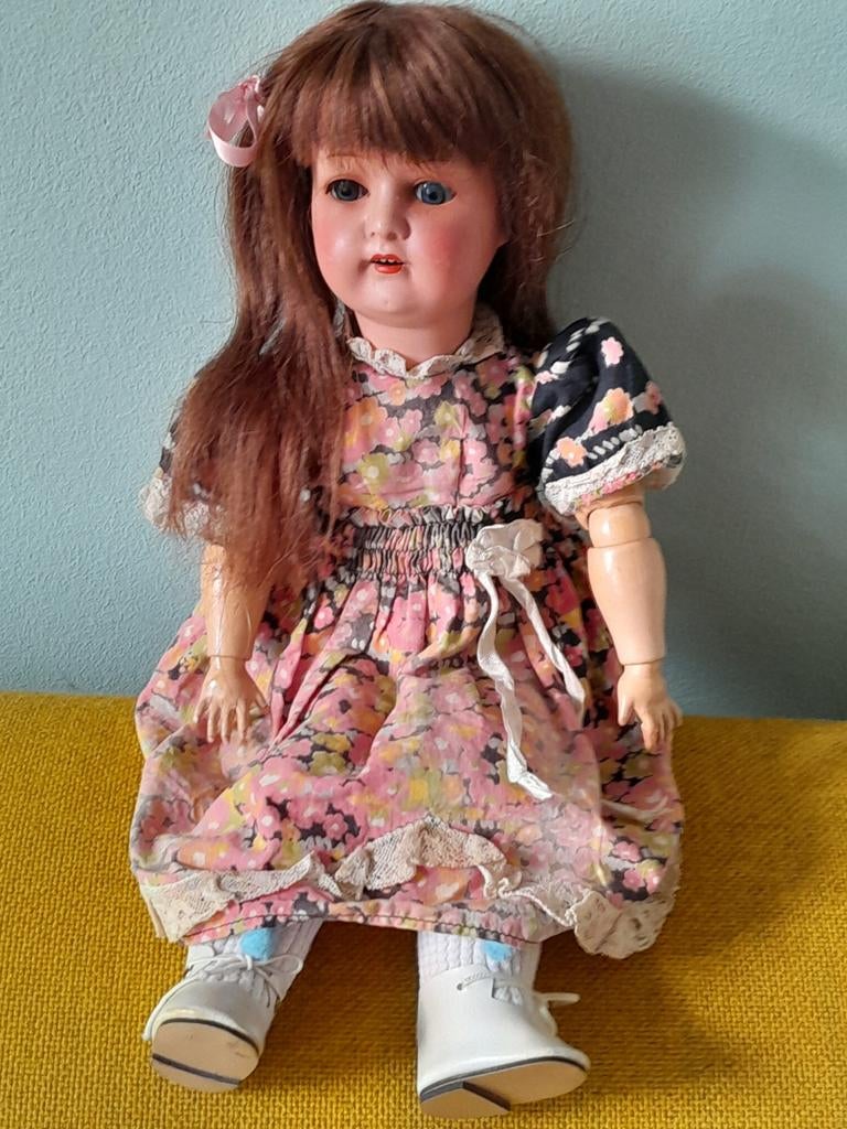 Antieke pop Heubach & Koppelsdorf slaapogen gereserv. J., Antiek en Kunst, Antiek | Speelgoed, Verzenden