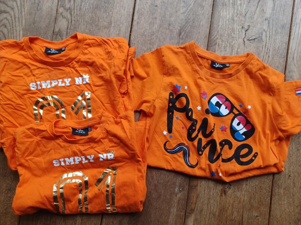Koningsdag shirt 146/152, Kinderen en Baby's, Babykleding | Maat 86, Ophalen, Zo goed als nieuw, Meisje, Shirtje of Longsleeve