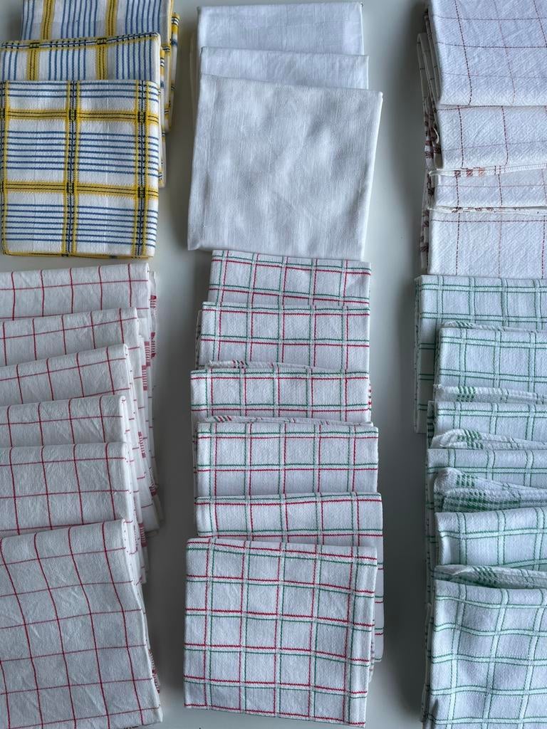 58 x Vintage theedoeken, Ophalen of Verzenden, Nieuw, Theedoek of Handdoek