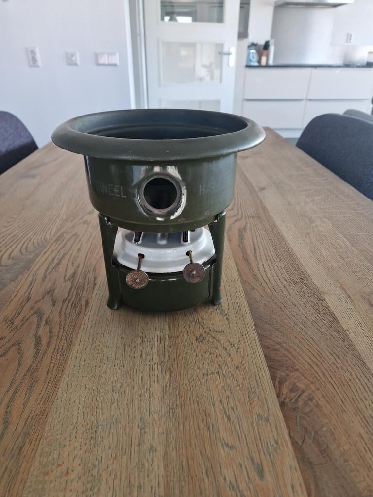 Vintage 2 pits Petroleumstel Niet Compleet, 1 Brander Defect, Antiek en Kunst, Antiek | Emaille, Ophalen of Verzenden