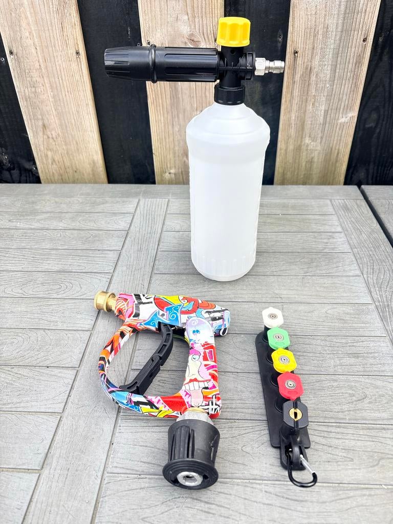 Foam cannon / schuimlans set + hogedruk pistool, Ophalen of Verzenden