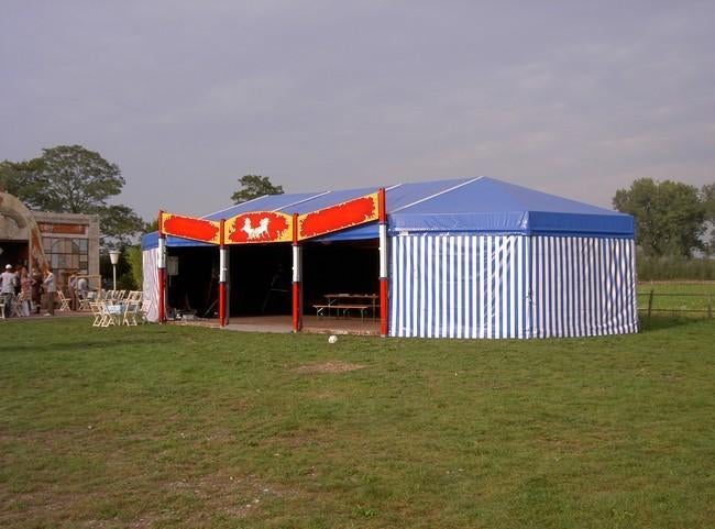 Vintage evenementen theater kermis circustent 'de Eenhoorn", Ophalen, Gebruikt, Meer dan 6