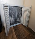 Decoratieve Louvre Deurtjes met Bos Poster - Blauw/Hout, Ophalen, Zo goed als nieuw