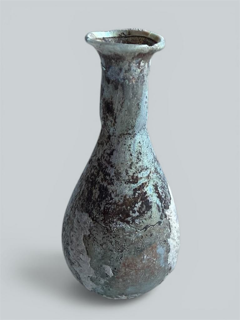 Romeins glas glazen zalfflesje - Peervormig, Ophalen of Verzenden