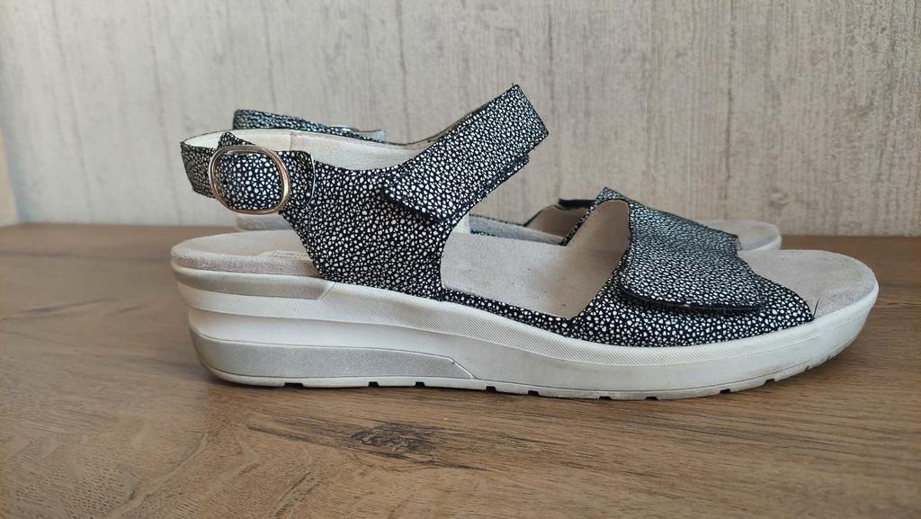 Waldlaufer sandalen mt 8 = 42,  wijdte H, Kleding | Dames, Schoenen, Waldlaufer, Zwart, Gedragen, Sandalen of Muiltjes