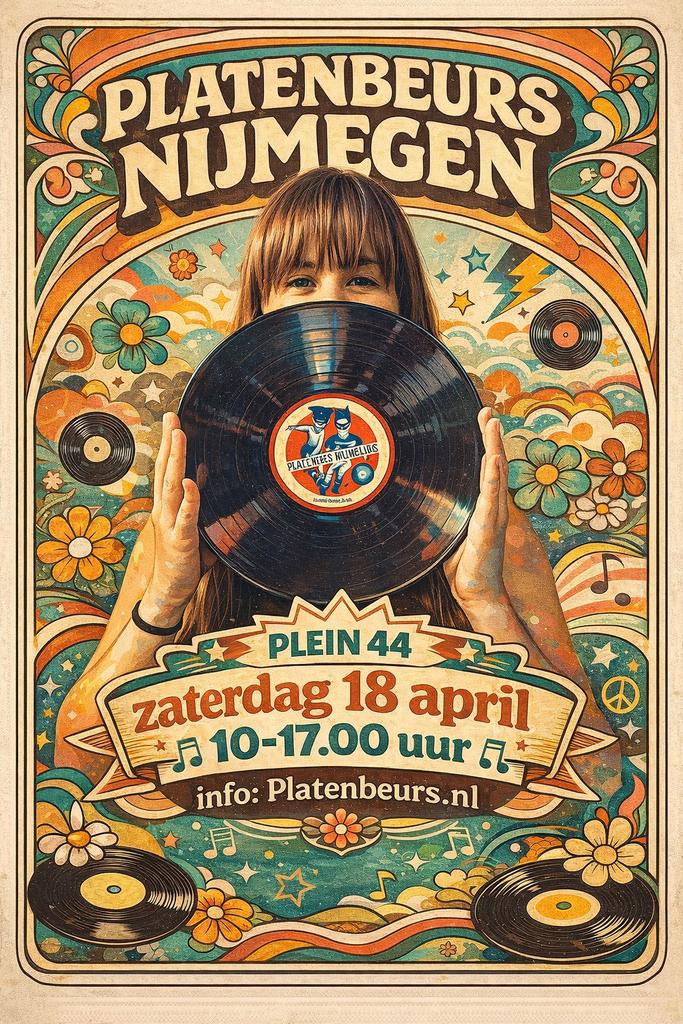 Platenbeurs Nijmegen zaterdag 18 apil Plein 44 RSD, Ophalen of Verzenden, Zo goed als nieuw