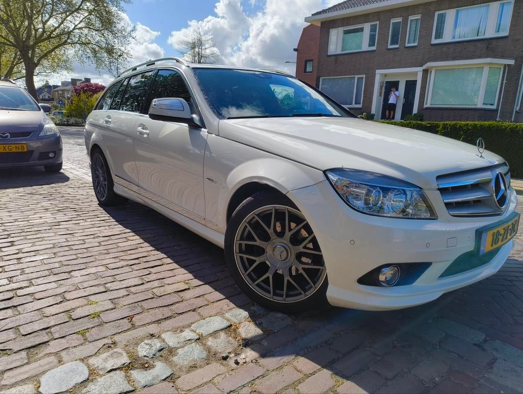 Mercedes-Benz C-Klasse 1.8 C180 Kompressor Estate 2008 Wit, 13 km/l, Achterwielaandrijving, Zwart, 1435 kg