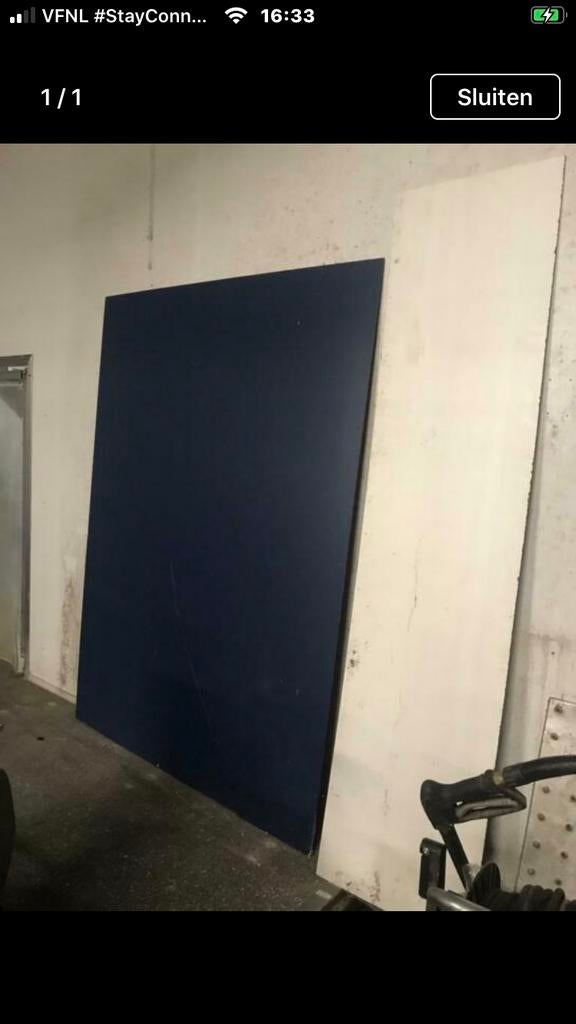 Trespaplaat blauw 2.20 bij 2.1o, Ophalen of Verzenden, Zo goed als nieuw