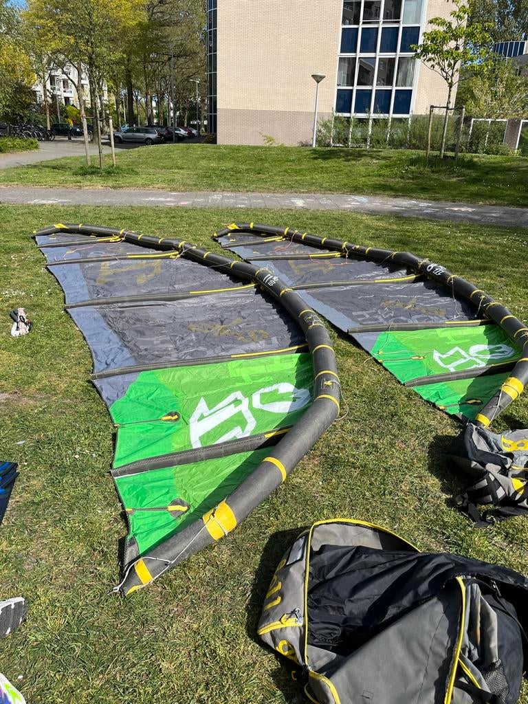 North Evo 8m en 11m kites met bar, Watersport en Boten, Kitesurfen, Ophalen, Gebruikt, 8 m², Bar