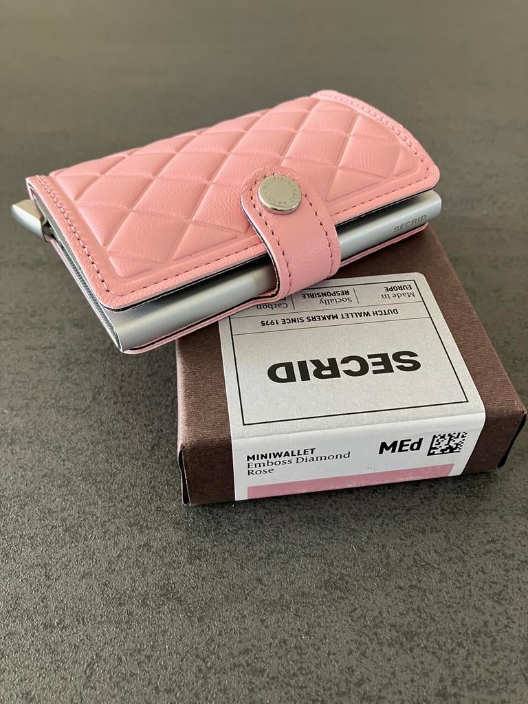 Nieuw Secrid Premium Miniwallet+ Emboss Diamond, kleur rose, Overige merken, Nieuw, Ophalen of Verzenden, Roze