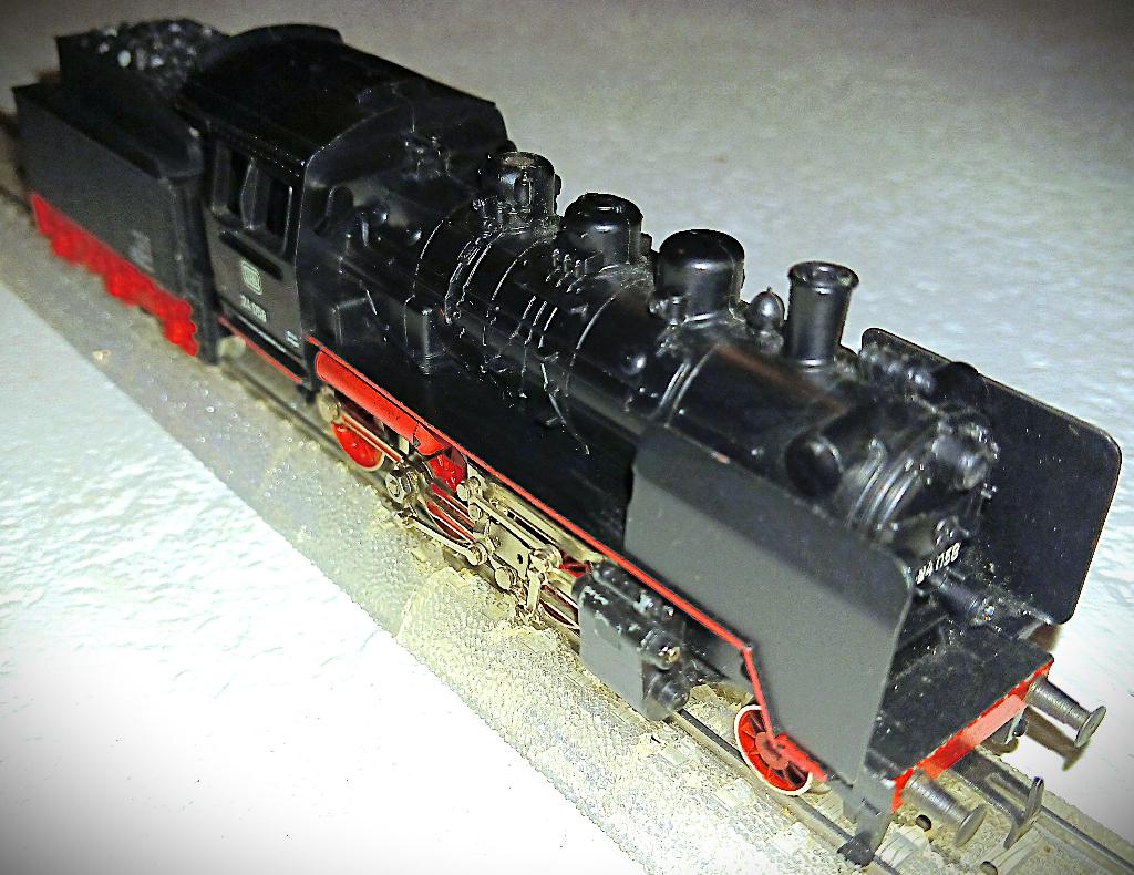 Marklin Stoomlok BR 24 met tender van de Deutsche Bahn, Wisselstroom, Gebruikt, Locomotief, Ophalen of Verzenden