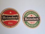 2 oude Heineken bier onderzetters, Verzamelen, Biermerken, Ophalen of Verzenden, Viltje(s), Heineken