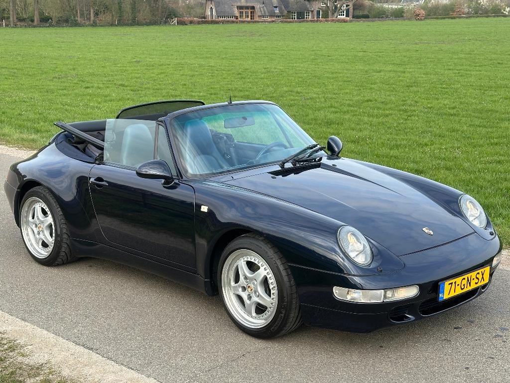 Porsche 911 993 3.6 Carrera Cabriolet Tiptronic 99.497 km!!, Automaat, Achterwielaandrijving, Cabriolet, Blauw