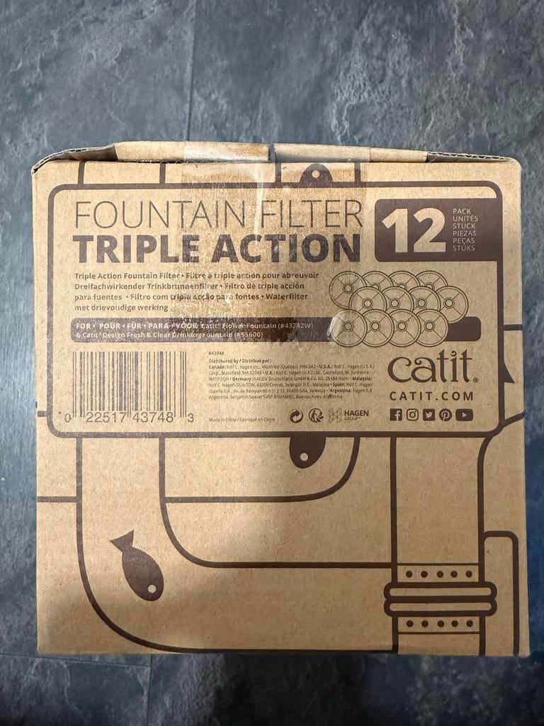 Catit, triple action fountain filter., Ophalen, Nieuw