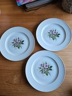 Ontbijt lunch bordjes roze rozen servies vintage, Ophalen of Verzenden