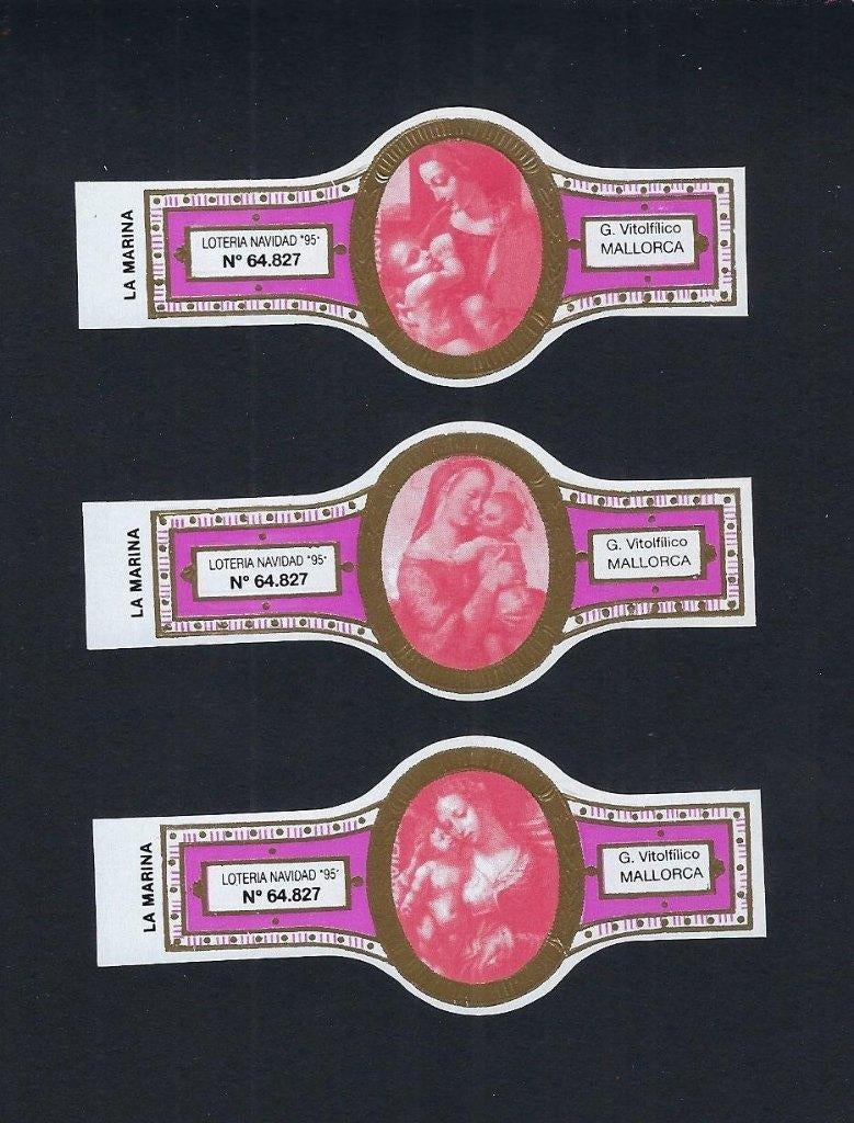 MARCA LA MARINA, LOTERIA NAVIDAD 1995 G.V. MALLORCA, SERIE, Verzenden, Nieuw, Sigarenbandjes