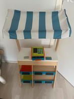 Houten speelgoed kraampje met kassa, Kinderen en Baby's, Speelgoed | Houten speelgoed, Ophalen of Verzenden, Gebruikt, Meubelstuk of Keukentje