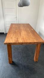 Robuuste teakhouten eettafel, Huis en Inrichting, Tafels | Eettafels, Ophalen, Gebruikt, Teakhout, 200 cm of meer