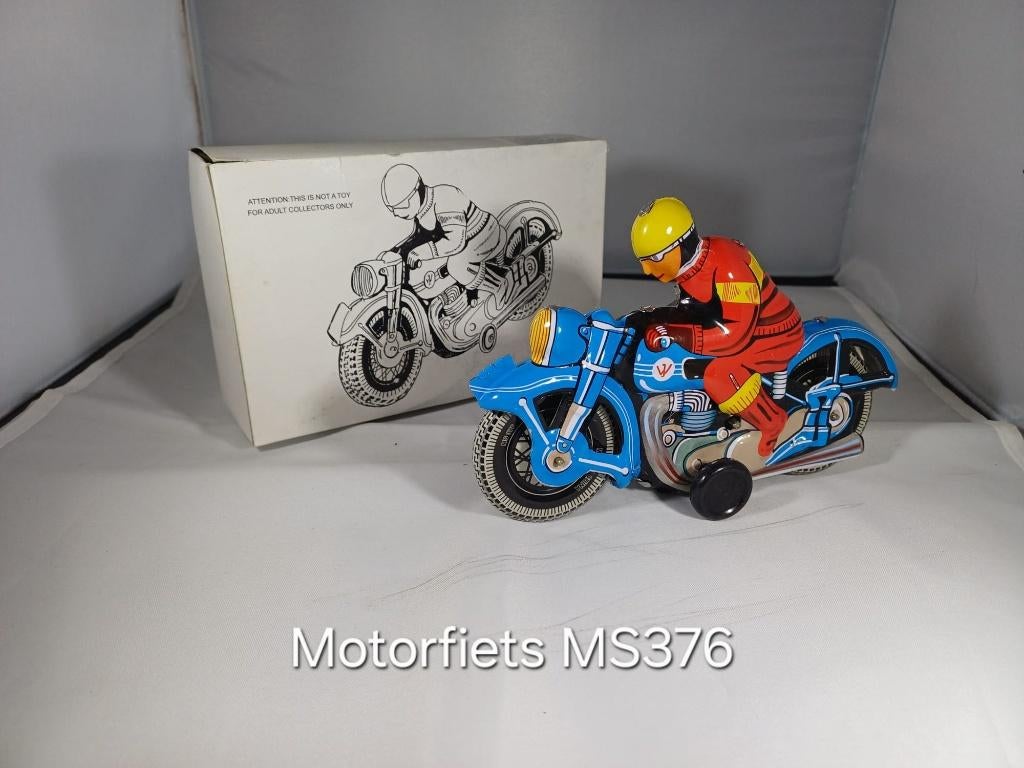 Blikken speelgoed Motor met man, Ophalen of Verzenden