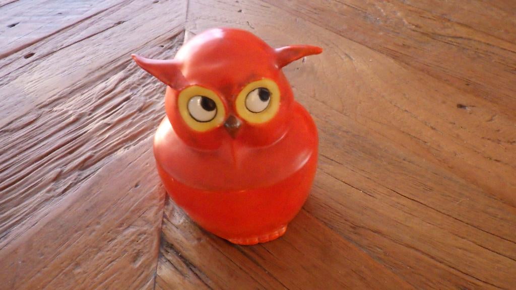 mooi retro oranje jampotje in de vorm van uil, Ophalen of Verzenden, Overige typen