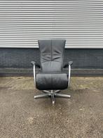Zwarte leren relax fauteuil / relax stoel maat L, Ophalen, Minder dan 75 cm, Zo goed als nieuw, Nvt
