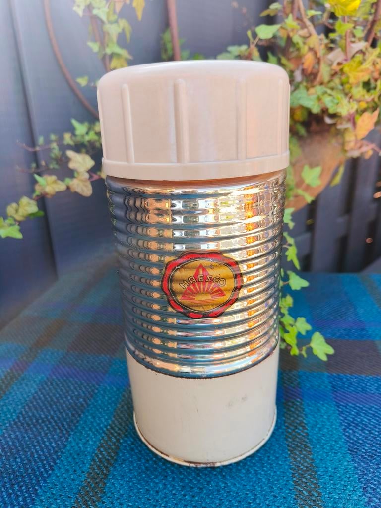 Vintage/Retro thermosfles Haesco met kurken dop, Verzamelen, Ophalen of Verzenden, Huis en Inrichting