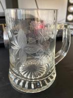 Heineken bierpul van handgeslepen glas, Verzamelen, Ophalen of Verzenden, Zo goed als nieuw, Pul(len), Heineken