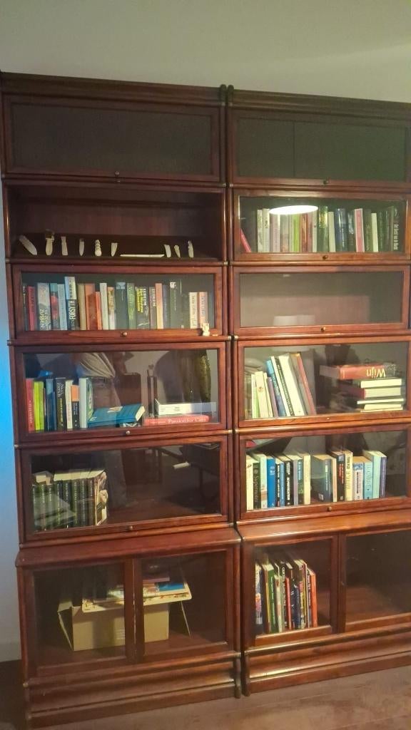 Engelse kast Mahonie naar het model van Globe Wernicke, Ophalen