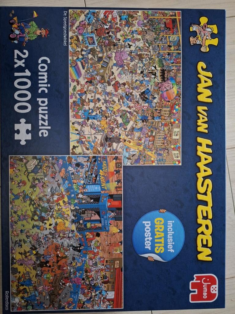 Jan van Haasteren: De speelgoedwinkel/Rollerdisco, Hobby en Vrije tijd, Denksport en Puzzels, Ophalen of Verzenden, Meer dan 1500 stukjes