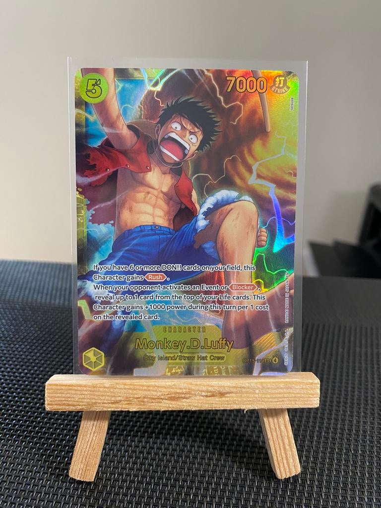 OP15-119, SEC, Monkey.D.Luffy, Adventure on Kami’s Island, Ophalen of Verzenden, Nieuw, Losse kaart, Foil