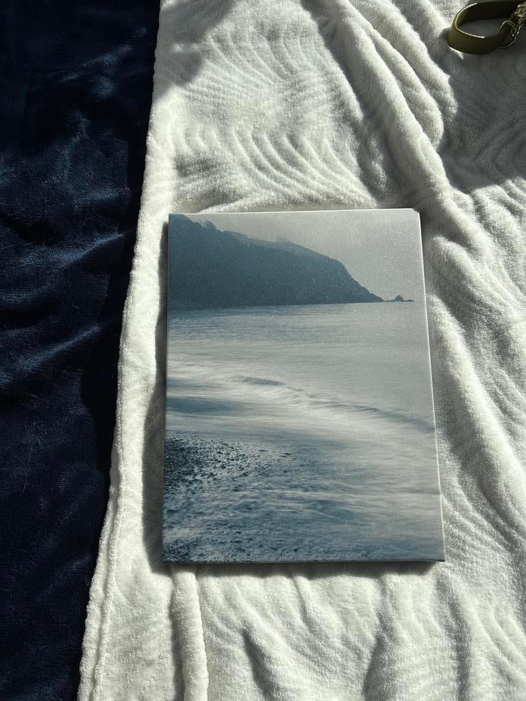 Schilderij met berg en zee, Ophalen