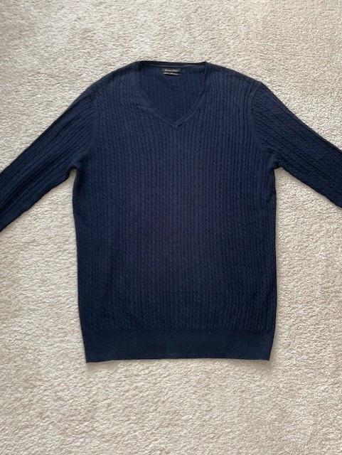 blauwe trui Massimo Dutti M, Kleding | Heren, Truien en Vesten, Ophalen of Verzenden, Zo goed als nieuw, Massimo Dutti, Maat 48/50 (M)