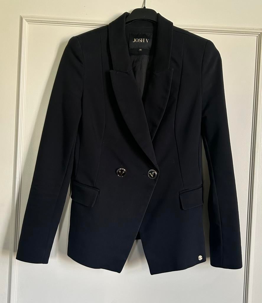 Zwarte JoshV, Josh V getailleerde blazer, jasje in maat XS., Ophalen of Verzenden, Maat 34 (XS) of kleiner, Zwart, Jasje