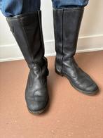 Zwarte Motorlaarzen maat 43 leer met rits en klittenband, Ophalen, Tweedehands, Heren, Laarzen