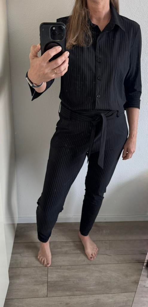 Jumpsuit Studio Anneloes XXL Angelique pinstripe nieuw, Ophalen of Verzenden, Zo goed als nieuw, Maat 46/48 (XL) of groter, Zwart